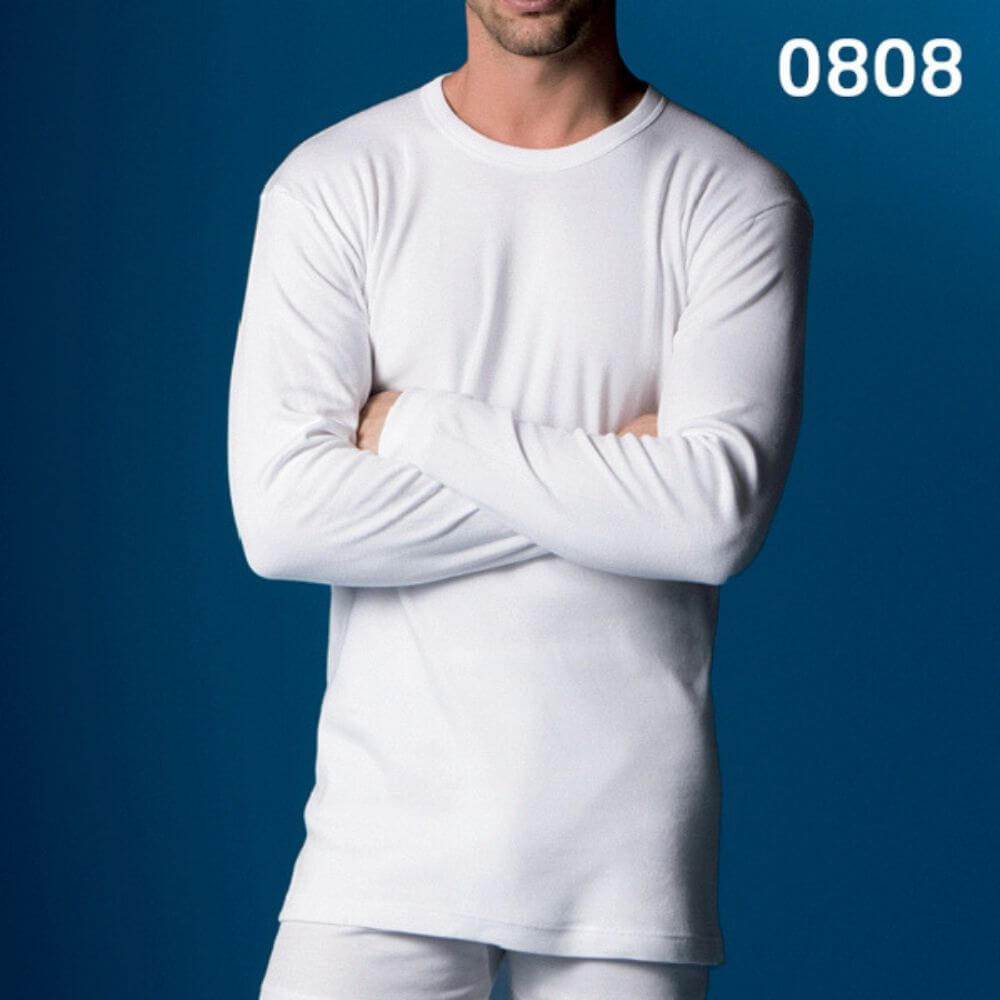 Camiseta Abanderado, hombre, modelo 808, blanca o azul celeste